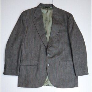 VINTAGE MEN'S BROWN TWEED BLAZER JACKET - DEANSGATE - SIZE 46L